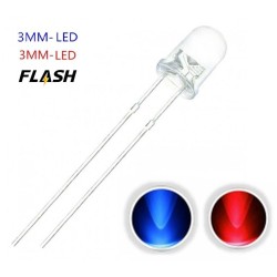 LED 3.0mm Intermitente Bicolor Rojo/Azul F026 MDT Models