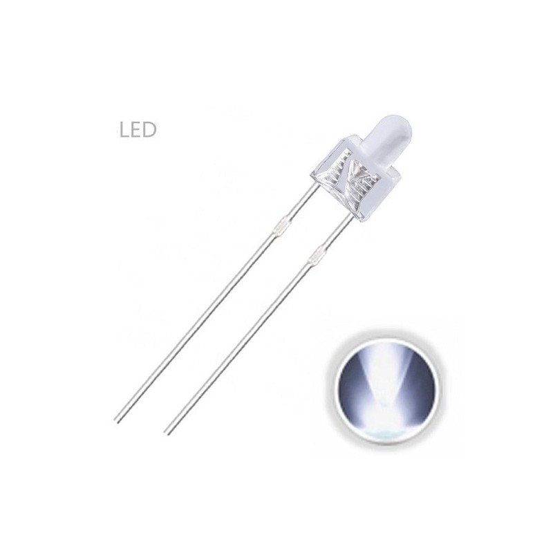 LED 2mm Blanco F011 MDT Models