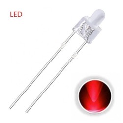 LED 2mm Rojo F013 MDT Models