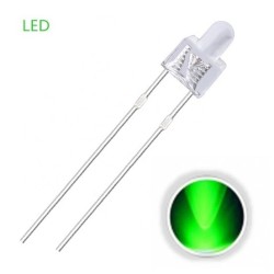 LEDs 2mm Verde F015 MDT Models