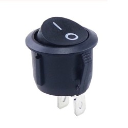 Interruptor redondo pequeño ON-OFF 2 pin negro SPDT R89 MDT Models