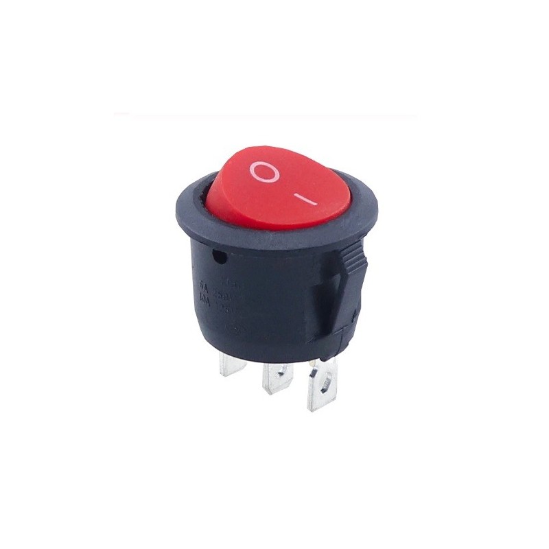 Interruptor redondo pequeño ON-OFF 2 pin rojo SPDT R93 MDT Models