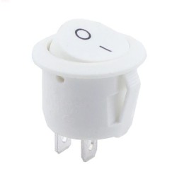 Interruptor redondo pequeño ON-OFF 2 pin blanco SPDT R94 MDT Models