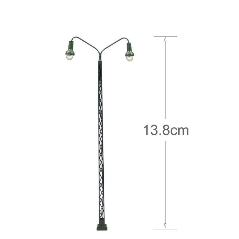 Farola doble LED LHM811A1-H0 13,8 cm MDT Models Escala H0