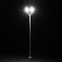 Farola doble LED Premium LHM817-H0 11,2 cm MDT Models Escala H0