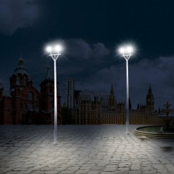 Farola doble LED Premium LHM817-H0 11,2 cm MDT Models Escala H0