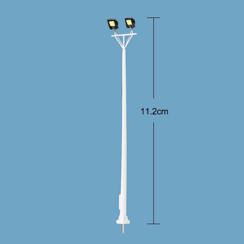 Farola doble LED Premium LHM817-H0 11,2 cm MDT Models Escala H0