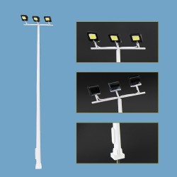 Farola triple LED Premium LHM819-H0 13 cm MDT Models Escala H0