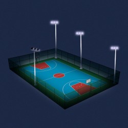 Farola triple LED Premium LHM819-H0 13 cm MDT Models Escala H0