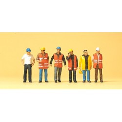 Trabajadores con chaleco de seguridad 10420 Preiser Escala H0