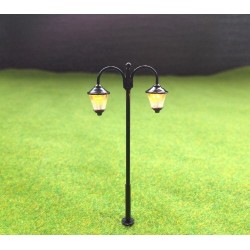 Farola doble LED 6,5 cm LHM631-H0 MDT Models Escala H0