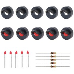 Lote de 5 carcasas de rebase de semáforo , Leds y resistencias WCP2 MDT Models Escala N