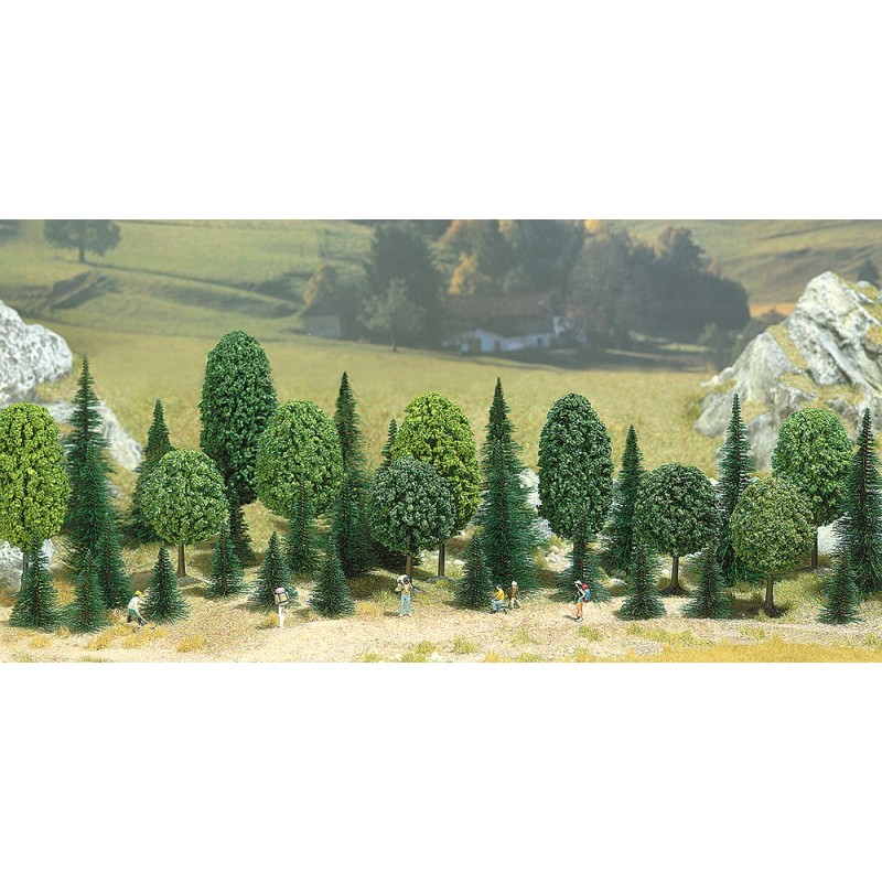 35 arboles con raices de bosque mixto (pinos y de hoja caduca) 6590 Busch Escala N/Z