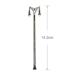 Farola LED doble Premium 14,2cm LHM812A1-H0 MDT Models Escala H0