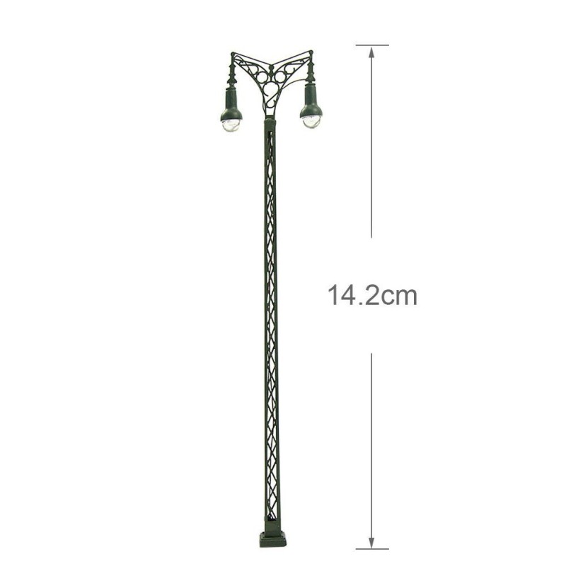 Farola LED doble Premium 14,2cm LHM812A1-H0 MDT Models Escala H0