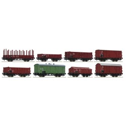 Set 8 vagones mercancías CSD 44001 Roco Escala H0
