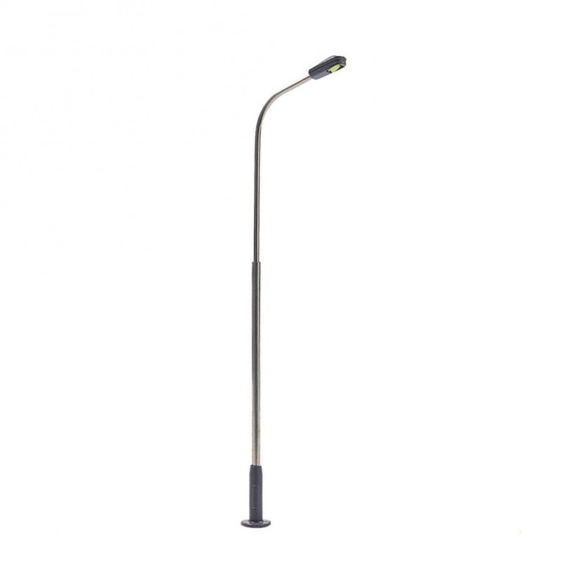 Farola de LED con base ajustable de altura 2 a 12 cm Steel Street Lamp 01-H0 MDT Models Escala H0