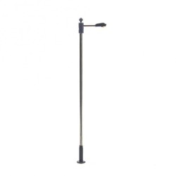 Farola de LED con base ajustable de altura 2 a 12 cm Steel Street Lamp 06-H0 MDT Models Escala H0