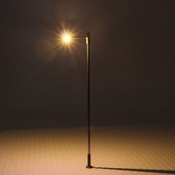 Farola de LED con base ajustable de altura 2 a 12 cm Steel Street Lamp 06-H0 MDT Models Escala H0