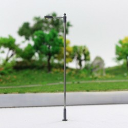 Farola de LED con base ajustable de altura 2 a 12 cm Steel Street Lamp 06-H0 MDT Models Escala H0