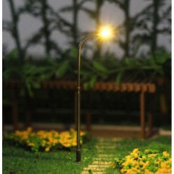Farola de LED con base ajustable de altura de 1 a 6 cm Steel Street Lamp 01-N MDT Models Escala N