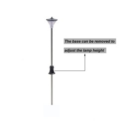 Farola de LED para andén o estación con base ajustable de altura de 1 a 7cm LHM03-7cm MDT Models