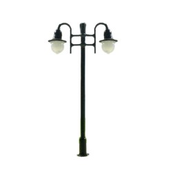 Farola doble de LED 6 cm LHM06 MDT Models Escala H0