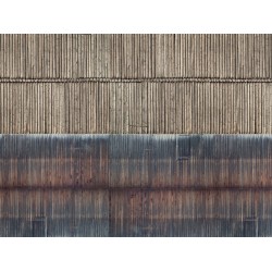 3D-Cardboard Pared madera Timber Wall 25 x 12,5 cm 56964 NOCH Escala N