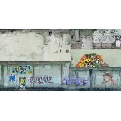 3D-Cardboard Sheet Muro con Grafitis 25 x 12,5 cm 56669 NOCH Escala H0