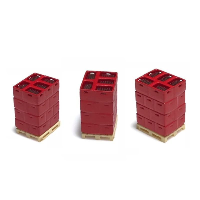 3 palés con cajas rojas de botellas 211009 N-Train Escala N