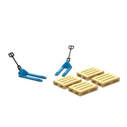 2 traspalés azules y 4 europalés 211028 N-Train Escala N