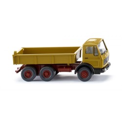 Volquete de plataforma plana (MB NG), amarillo curry 042406 WIKING Escala H0