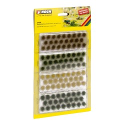 Manojos de hierbas de 9mm verde oscuro, verde medio, marrón,  amarillo dorado 104 pzs. 07006 NOCH