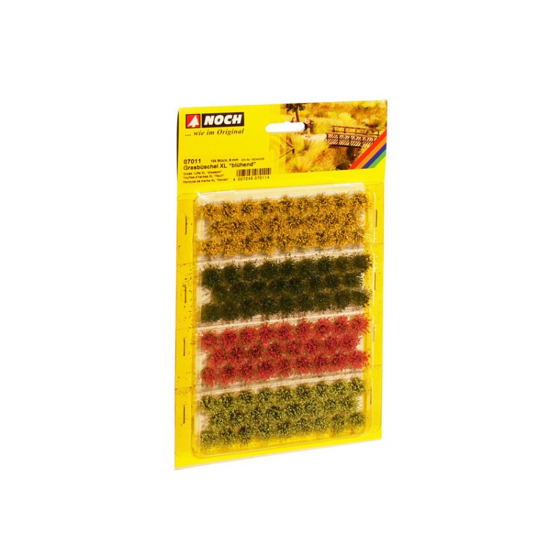 Manojos de hierbas de 9mm rojo, amarillo, verde claro y oscuro 104 pzs. 07011 NOCH