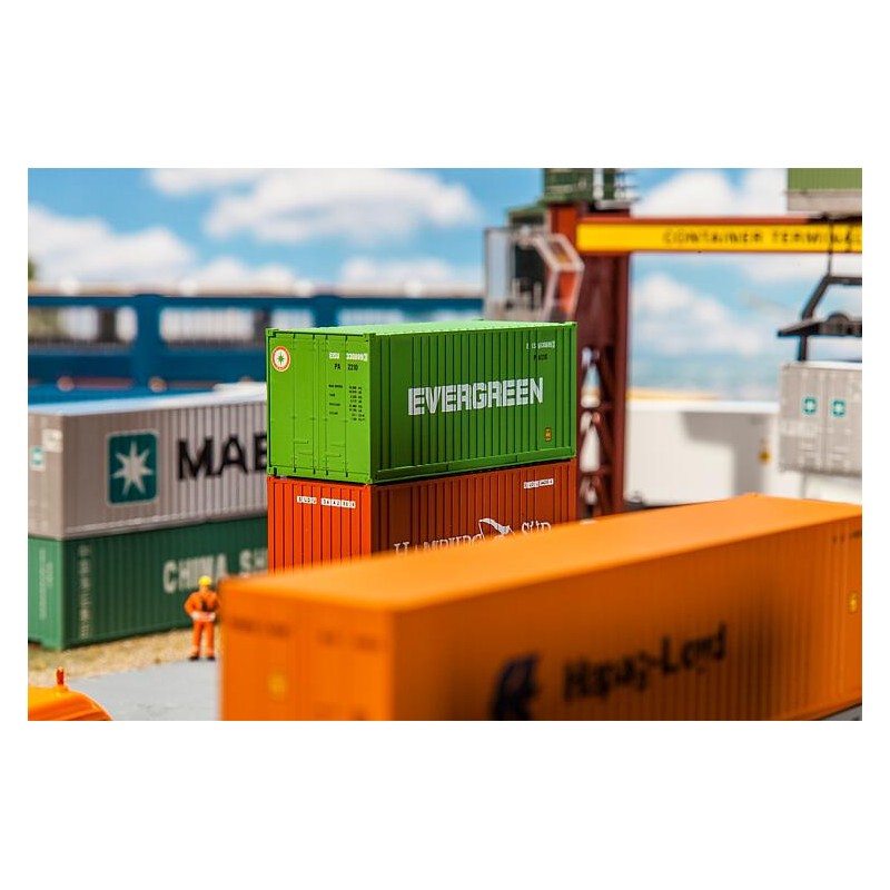 Contenedor de 20 ' Evergreen 180821 Faller Escala H0