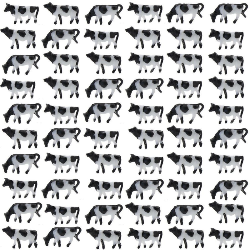 60 vacas blancas y negras VBN01 MDT Models Escala N