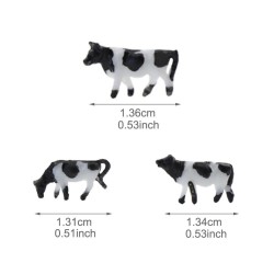 60 vacas blancas y negras VBN01 MDT Models Escala N