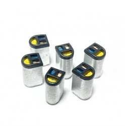 6 papeleras de reciclaje con separación de residuos 221016 87Train Escala H0