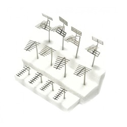 12 Antenas de TV 221018 87Train Escala H0