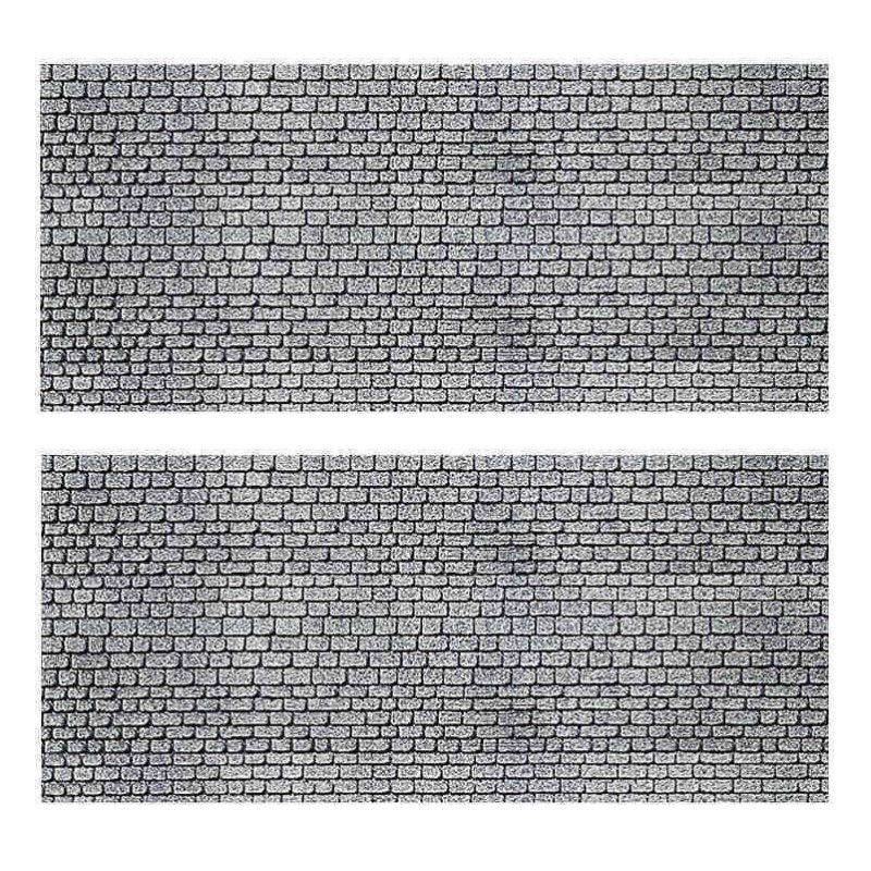 2 Placas flexibles ladrillo gris 170805 Faller Escala H0