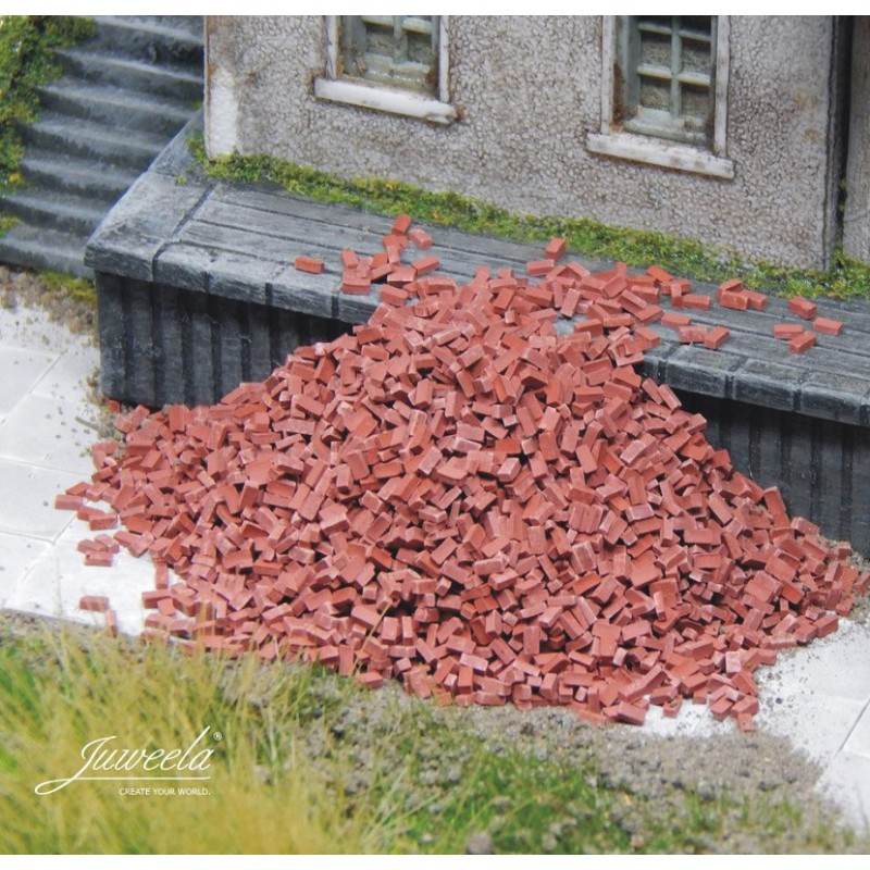 Ladrillos rojo oscuro 21251 Juweela Escala N