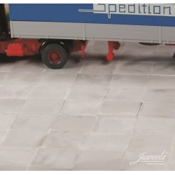 Pavimento, losas grandes de hormigón, 90 piezas 28220 Juweela Escala H0