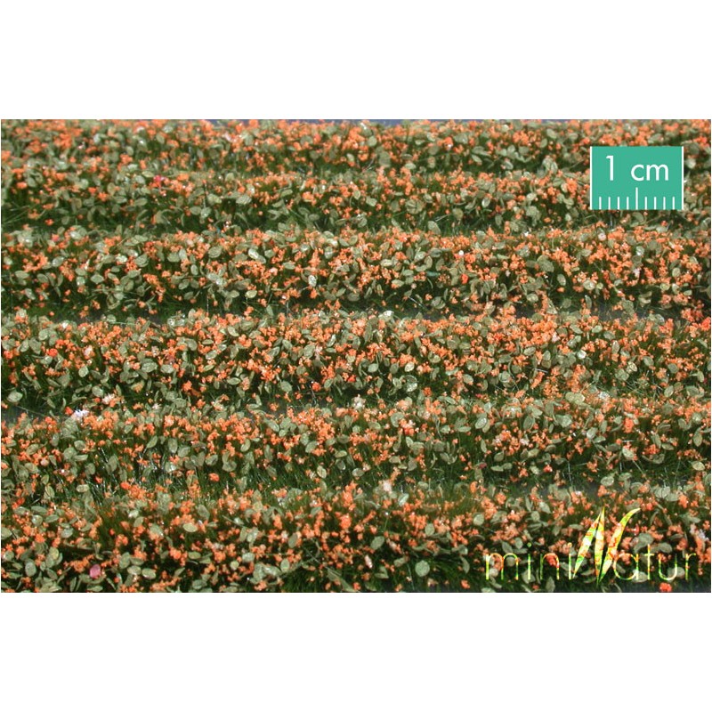 Tiras de hierba con flores naranjas 731-25S Mininatur Silhouette