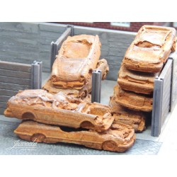 Coches oxidados, 6 unid. 28168 Juweela Escala H0