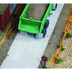 Pavimento, medias losas grandes de hormigón, 140 piezas 28223 Juweela Escala H0