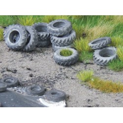 Neumáticos de tractor viejos, 14 unid. 28235 Juweela Escala H0
