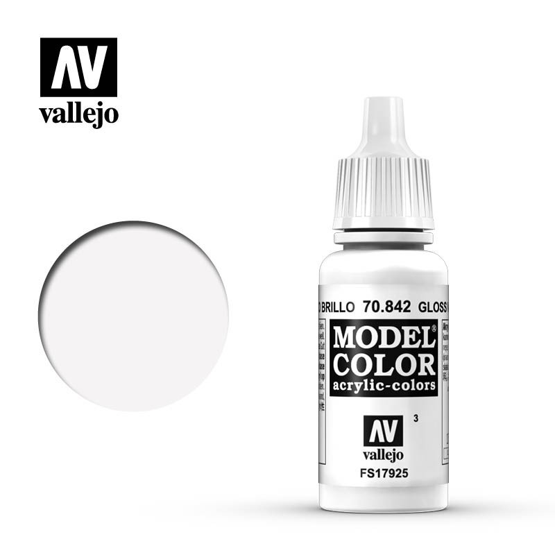 Pintura Acrílica, Blanco Brillo, 70842 Vallejo, Model Color, 17ml. nº3
