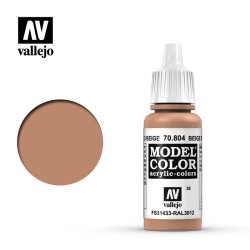 Pintura Acrílica, Rojo Beige, 70804 Vallejo, Model Color, 17ml. nº36