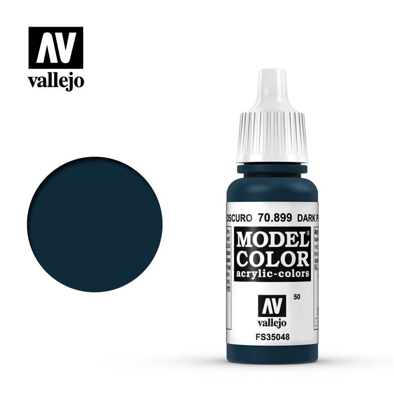 Pintura Acrílica, Azul Prusia Oscuro, 70899 Vallejo, Model Color, 17ml. nº50