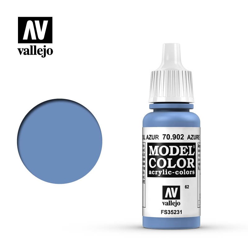 Pintura Acrílica, Azul Azur, 70902 Vallejo, Model Color, 17ml. nº62
